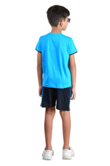 Clothe Funn Boys Rules Printed Half Sleeve T-Shirt & Shorts Set, T.Blue/Black
Half Sleeve T-Shirt & Shorts