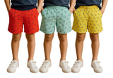 Clothe Funn Boys Boat Printed Shorts, Combo 11:- Mint, Yellow & Carrot (Pack of 3)
Knee Length Shorts