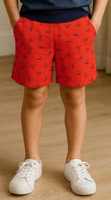 Clothe Funn Boys Boat Printed Shorts, Combo 11:- Mint, Yellow & Carrot (Pack of 3)
Knee Length Shorts