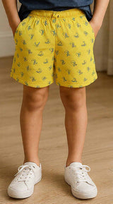 Clothe Funn Boys Boat Printed Shorts, Combo 11:- Mint, Yellow & Carrot (Pack of 3)
Knee Length Shorts