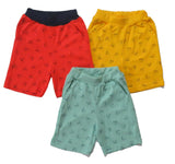 Clothe Funn Boys Boat Printed Shorts, Combo 11:- Mint, Yellow & Carrot (Pack of 3)
Knee Length Shorts