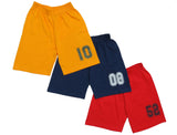Clothe Funn Boys Number Printed Shorts, Combo 13:- Red, Navy, & Gold (Pack of 3)
Knee Length Shorts