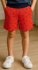 Clothe Funn Boys Boat Printed Shorts, Combo 19:- Yellow, Navy, & Carrot (Pack Of 3)
Knee Length Shorts