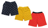 Clothe Funn Boys Boat Printed Shorts, Combo 19:- Yellow, Navy, & Carrot (Pack Of 3)
Knee Length Shorts