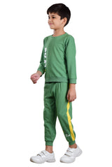 Clothe Funn Boys Skate Printed Full Sleeve T-Shirt & Track Pant Set, Green
Full Sleeve T-Shirt & Pant