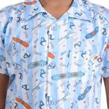 Clothe Funn Boys Skate Printed Night Suit, Blue
Half Sleeve Shirt & Full Pant
