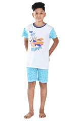 Clothe Funn Boys Half Sleeve Sky Printed T-Shirt & Shorts Set, White
Half Sleeve T-Shirt & Shorts