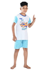 Clothe Funn Boys Half Sleeve Sky Printed T-Shirt & Shorts Set, White
Half Sleeve T-Shirt & Shorts