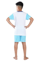 Clothe Funn Boys Half Sleeve Sky Printed T-Shirt & Shorts Set, White
Half Sleeve T-Shirt & Shorts