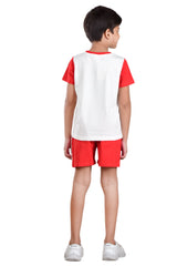 Clothe Funn Boys Sleep Printed Half Sleeve T-Shirt & Shorts Set, Off White/Red
Half Sleeve T-Shirt & Shorts
