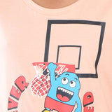 Clothe Funn Boys Chest Printed Sleeveless T-shirts, Combo 4:- Blue & Peach (Pack of 2)
Sleeveless T-shirts