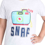 Clothe Funn Boys Snap Printed Half Sleeve T-Shirt & Shorts Set, Ecru/Stripes
Half Sleeve T-Shirt & Shorts