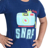 Clothe Funn Boys Snap Printed Set, Navy/Stripes
Half Sleeve T-Shirt & Shorts