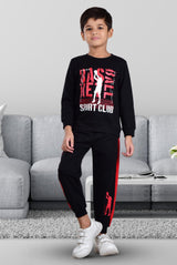 Clothe Funn Boys Sport Printed Full Sleeve T-Shirt & Track Pant Set, Black
Full Sleeve T-Shirt & Pant