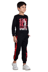 Clothe Funn Boys Sport Printed Full Sleeve T-Shirt & Track Pant Set, Black
Full Sleeve T-Shirt & Pant
