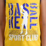 Clothe Funn Boys Sport Printed Sleeveless T-Shirt & Shorts Set, Gold/Royal
Sleeveless T-Shirt & Shorts