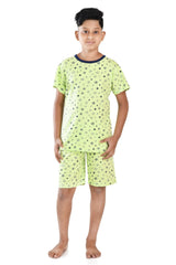 Clothe Funn Boys Half Sleeve Star Printed T-Shirt & Shorts Set, Lime Green
Half Sleeve T-Shirt & Shorts
