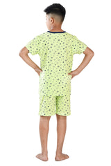Clothe Funn Boys Half Sleeve Star Printed T-Shirt & Shorts Set, Lime Green
Half Sleeve T-Shirt & Shorts