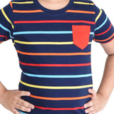 Clothe Funn Boys Stripe Printed Half Sleeve T-Shirt & Shorts Set, Stripes/Red
Half Sleeve T-Shirt & Shorts