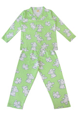 Clothe Funn Boys Full Sleeve Teddy Printed Night Suit, Light Green
Full Sleeve Shirt & Full Pant