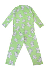 Clothe Funn Boys Full Sleeve Teddy Printed Night Suit, Light Green
Full Sleeve Shirt & Full Pant