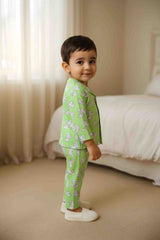 Clothe Funn Boys Full Sleeve Teddy Printed Night Suit, Light Green
Full Sleeve Shirt & Full Pant