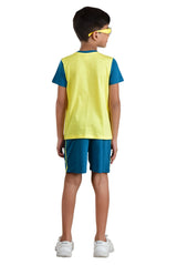 Clothe Funn Boys Telephone Printed Half Sleeve T-Shirt & Shorts Set, Lemon/Teal
Half Sleeve T-Shirt & Shorts