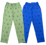 Clothe Funn Boys Tree Printed Track Pants, Olive & Royal (Pack of 2)
Full Length Track Pants