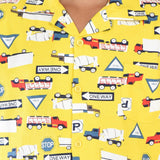 Clothe Funn Boys Traffic Printed Night Suit, Yellow
Half Sleeve Shirt & Full Pant