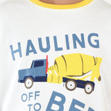 Clothe Funn Boys Half Sleeve Truck Printed T-Shirt & Shorts Set, White/Yellow
Half Sleeve T-Shirt & Shorts