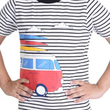Clothe Funn Boys Vehicle Printed Half Sleeve T-Shirt & Shorts Set, Stripes/Coral
Half Sleeve T-Shirt & Shorts
