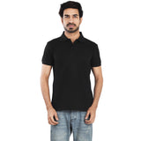 Clothe Funn Men's Polo T-Shirt, Black