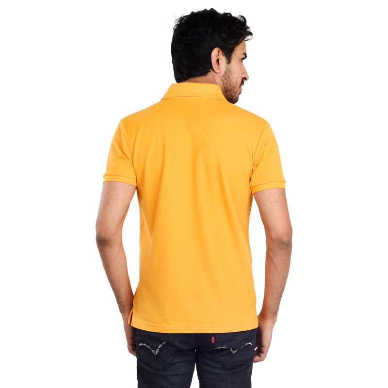 Clothe Funn Men's Polo T-Shirt, Gold