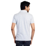 Clothe Funn Men's Polo T-Shirt, Grey Melange