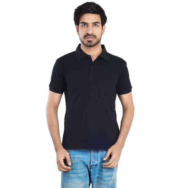 Clothe Funn Men's Polo T-Shirt, Navy
