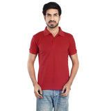 Clothe Funn Men's Polo T-Shirt, Red