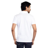 Clothe Funn Men's Polo T-Shirt, White