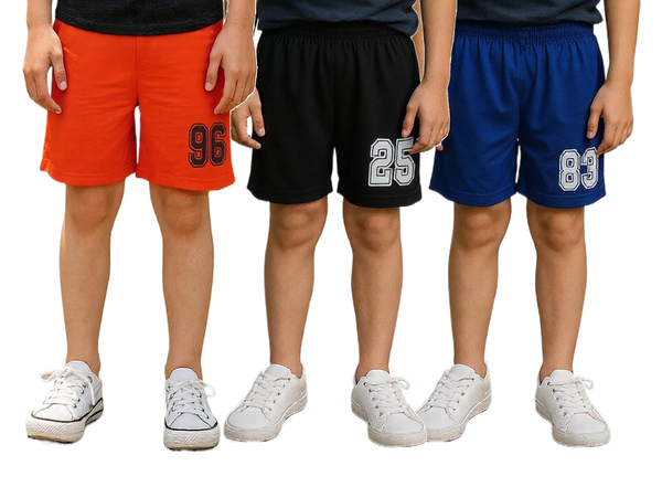 Clothe Funn Boys Regular Shorts, Combo 12