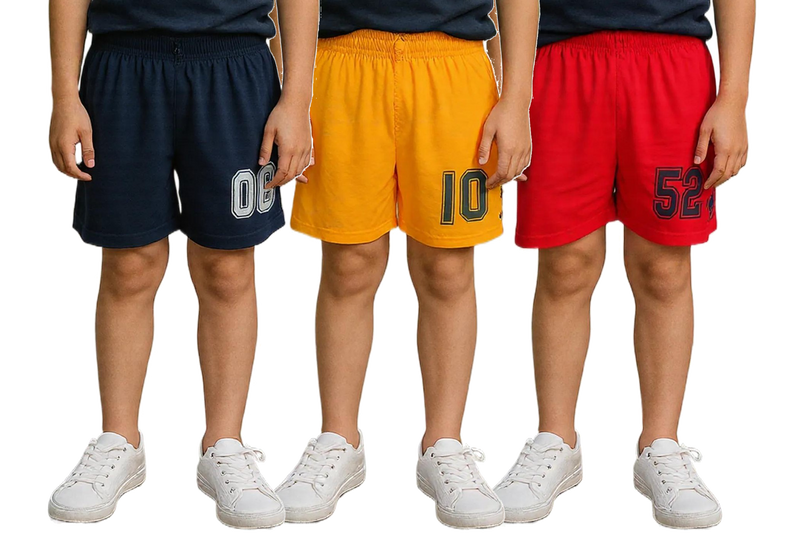 Clothe Funn Boys Regular Shorts, Combo 13