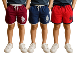 Clothe Funn Boys Regular Shorts Red, Navy, Maroon Combo:-15 (Pack Of 3)