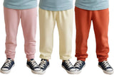 Clothe Funn Unisex Rib Track Pants, Combo 1:- Pink, Lemon, & Strawberry