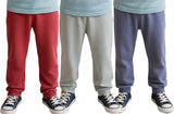 Clothe Funn Unisex Rib Track Pants, Combo 2:- Coral, Mint, Peacock Blue