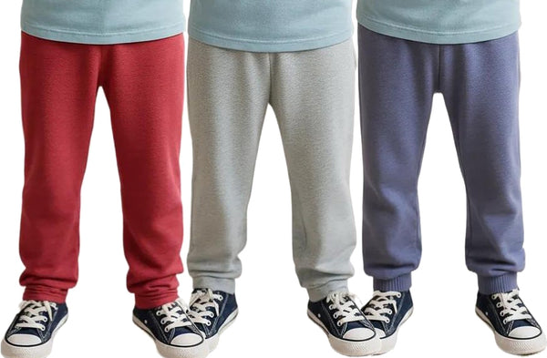 Clothe Funn Unisex Rib Track Pants, Combo 2:- Coral, Mint, Peacock Blue