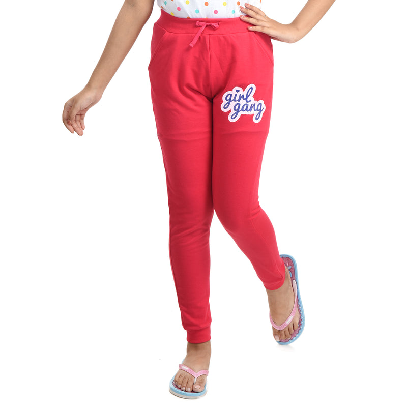 Clothe Funn Girls Trackpant Drifit, Fuschia