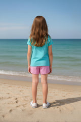 Clothe Funn Girls Co_ord Set, Short Set,T.Blue/Pink Dotted & Neon Green & Yellow(Pack of 2 Set)