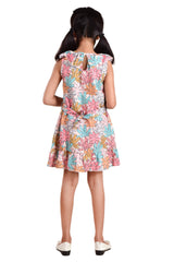 Clothe Funn Girls Floral Printed Dress with Frill, Beige
Sleeveless Frock