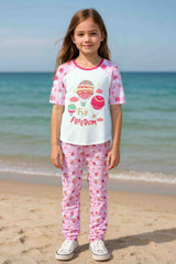 Clothe Funn Girls Balloon Printed Half Sleeve T-Shirt & Pant Set, White/Pink
Half Sleeve T-Shirt & Pant