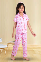 Clothe Funn Girls Balloon Print Night Suit, Pink
Half Sleeve Shirt & Pant