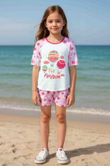 Clothe Funn Girls Balloon Printed Half Sleeve T-Shirt & Shorts Set, White/Pink
Half Sleeve T-Shirt & Shorts