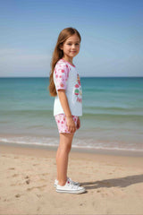 Clothe Funn Girls Balloon Printed Half Sleeve T-Shirt & Shorts Set, White/Pink
Half Sleeve T-Shirt & Shorts